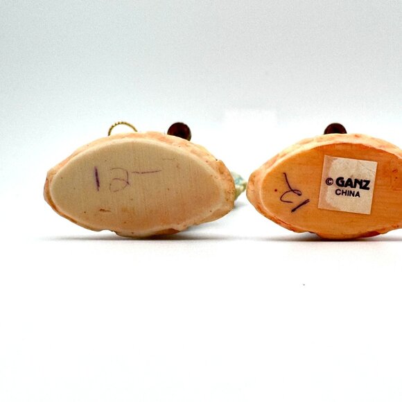 Vtg Ganz Renaissance Angel Figurines Trumpets 5" Resin Christmas Ornaments - Picture 4 of 7